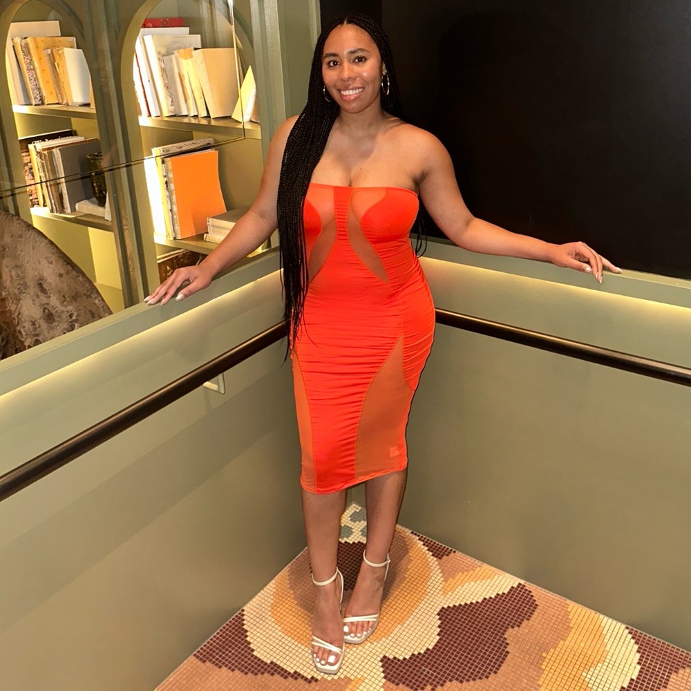 WORN ONCE: SWIRL Tube Dress